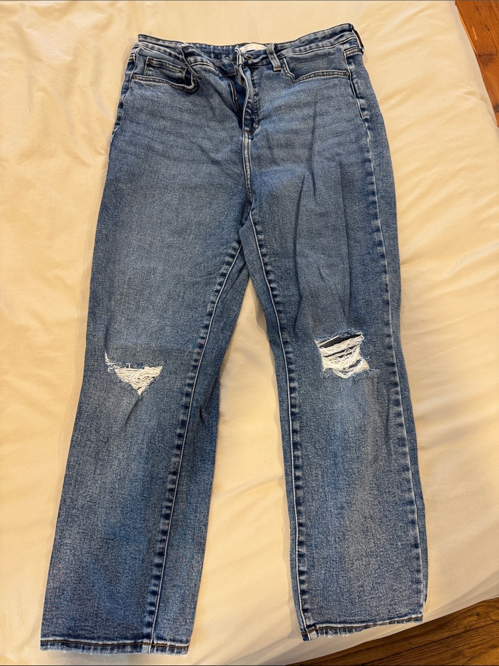 Lauren Conrad Classic High-Rise Ripped Women’s Jeans — Blue